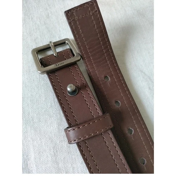 Dior Brown Leather Belt